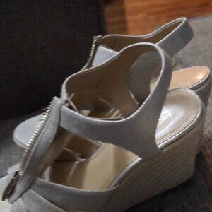 Michael Kors size 7 1/2 metallic wedge heels